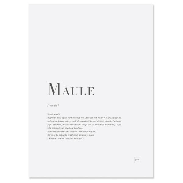 Poster Maule 30x40 cm hvit