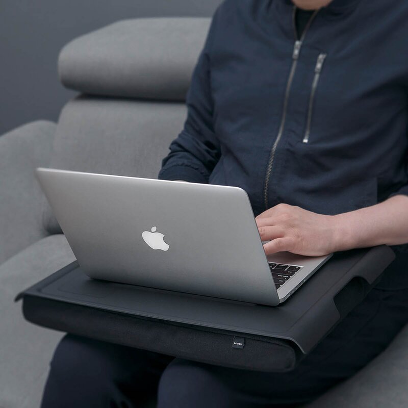 Laptray knebrett anti-slip 46x38 cm svart