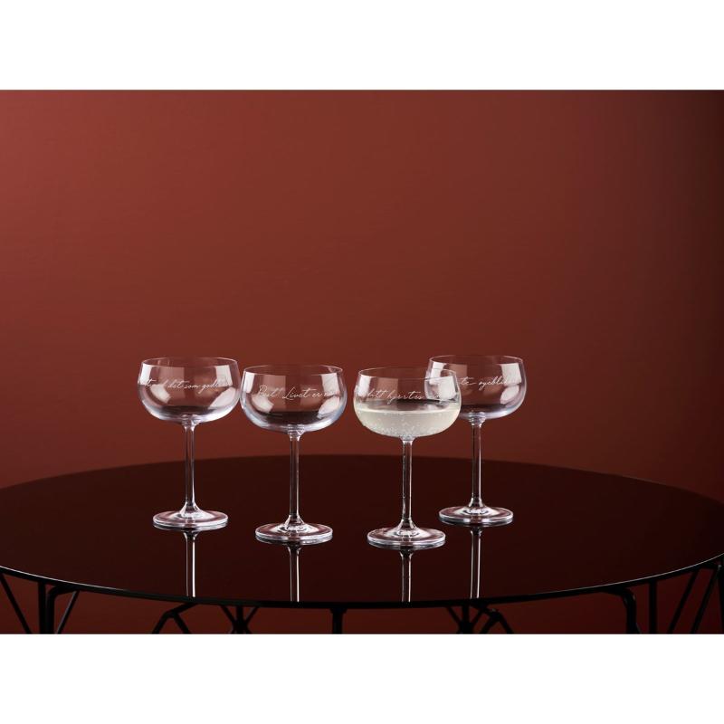 Fyll livet med det som godt er champagneglass 35 cl klar