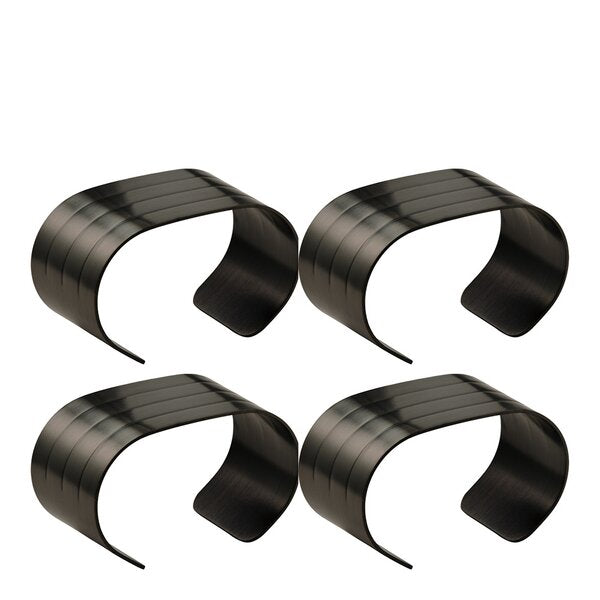 RAW serviettring 4 stk matte black