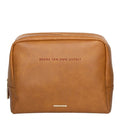 Toalettmappe bedre sen enn ustelt 24x20x10 cm cognac brun