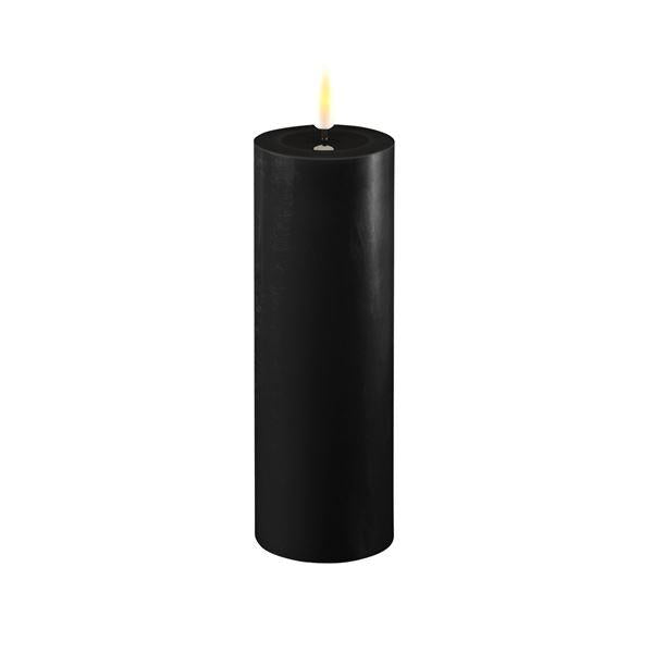 LED kubbelys 5x15 cm svart