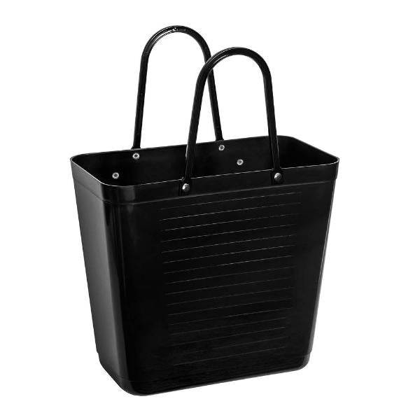 Recycled Plastic veske høy 14L med sykkelfeste svart