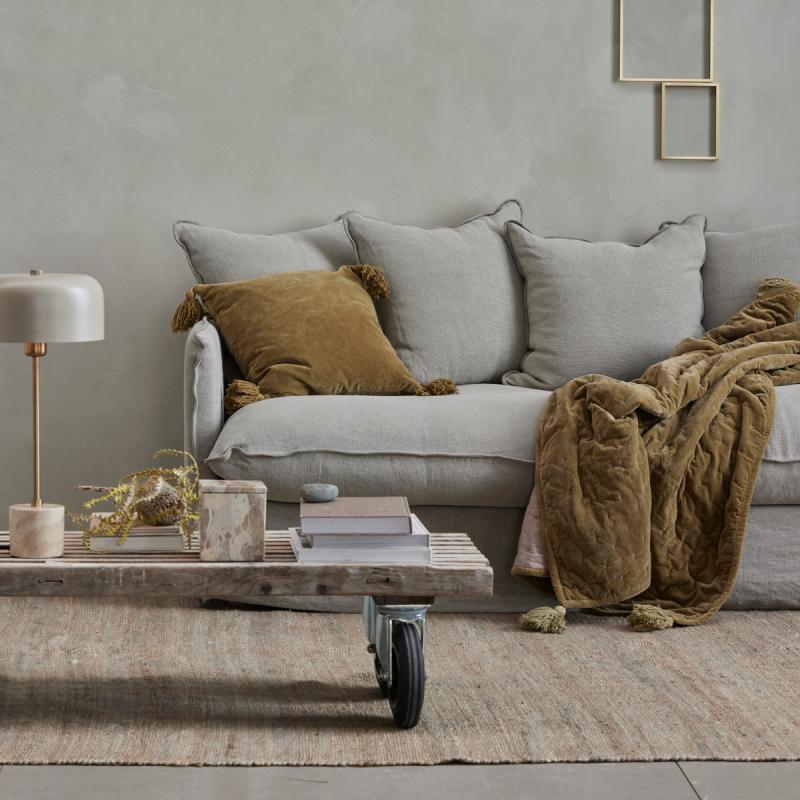 Sofillia bordlampe 53 cm sand/lys gull