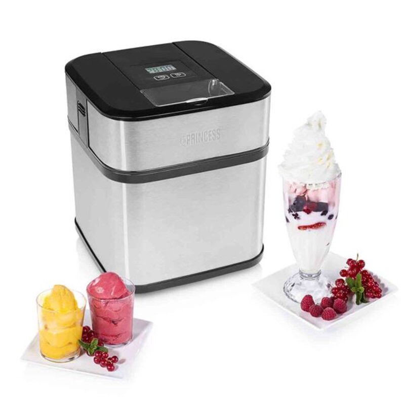 Iskremmaskin 1,5L rustfri LCD