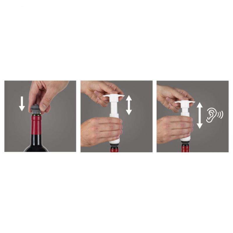 Wine Saver Blister + 1 propp 2 sett hvit