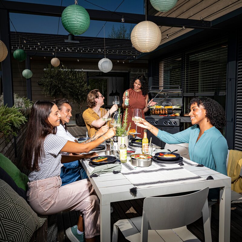 AllFlame Hero 6 gassgrill 28000W svart