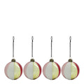 Cirkus julekuler 8 cm 4 stk rød