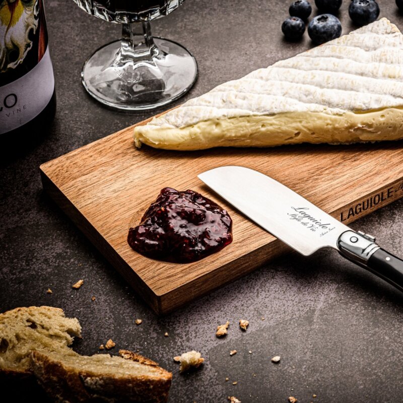 Skjærebrett/ostekniv santoku 2 stk svart