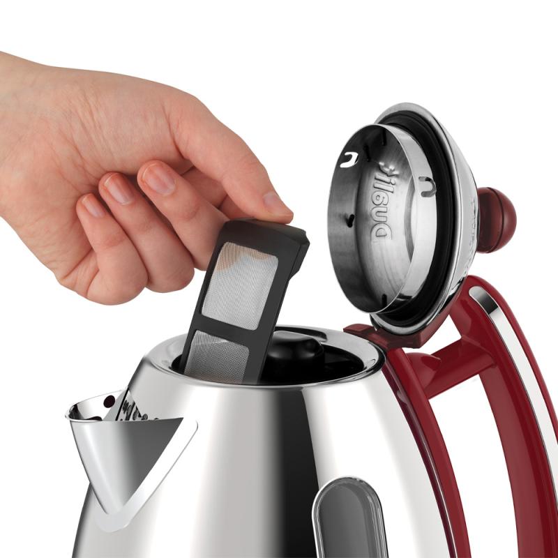 Lite vannkoker 1,5L rød/rustfri