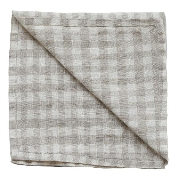 Serviett 45x45 cm gingham natural