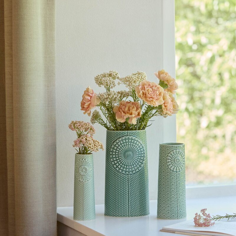 Pipanella dot vase oval 22,5 cm spruce