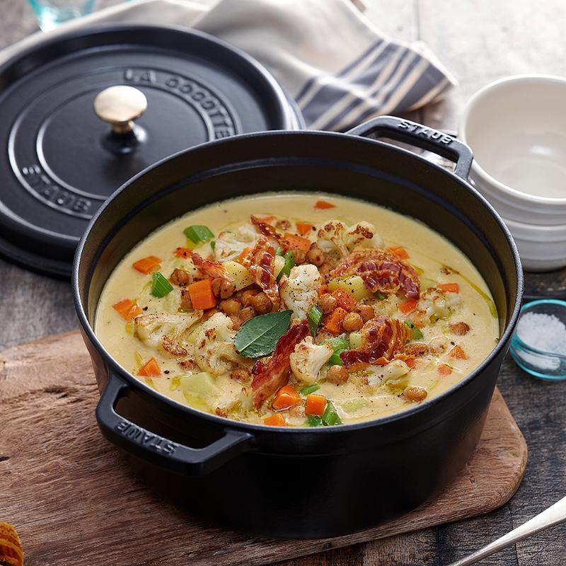 La Cocotte rund gryte 28 cm 6,7L svart