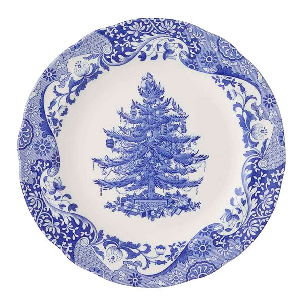 Blue Italian Christmas Tree tallerken 27 cm blå/hvit