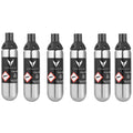 Pure gasspatroner 6 stk 6,5g/21 ml sølv