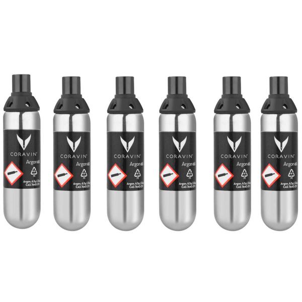Pure gasspatroner 6 stk 6,5g/21 ml sølv