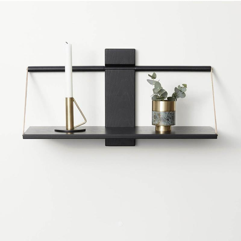Wood wall hylle 24x18x30 cm svart