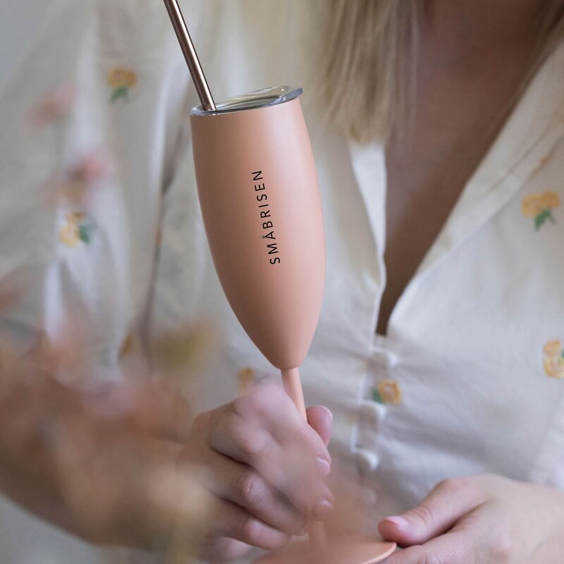 Termo champagneglass småbrisen 12 cl fersken