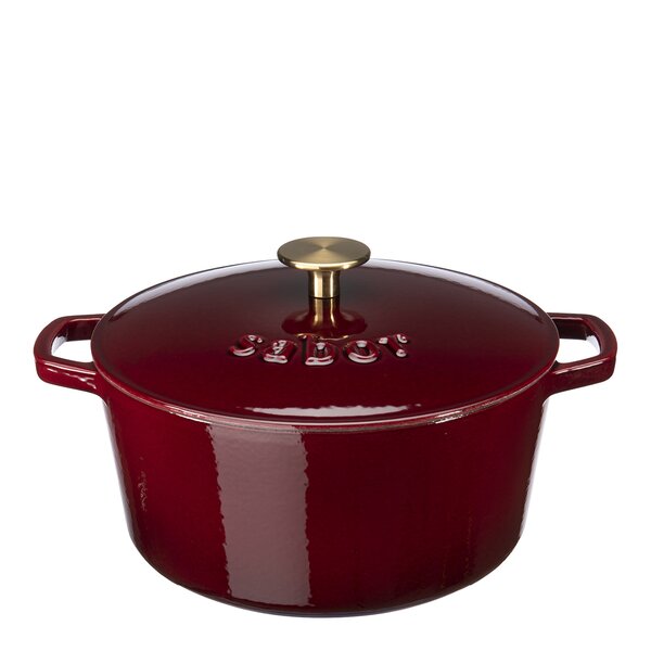 Støpejernsgryte 4,4L zinfandel/brass