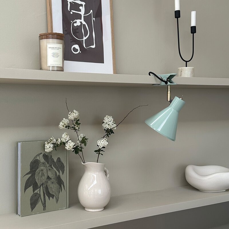 Sleep vegglampe med klemme 16 cm mint