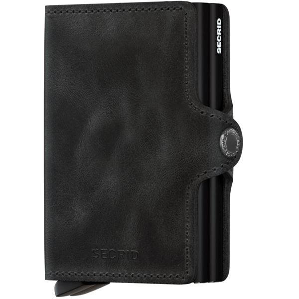 Twinwallet lommebok m/kortholder svart