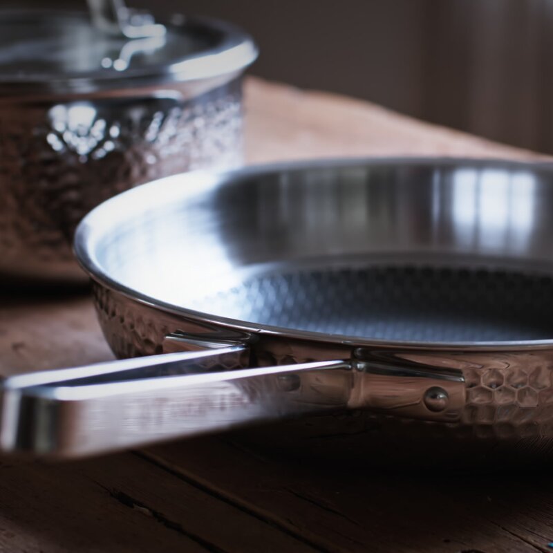 Korma stekepanne 22 cm hamret polert stål