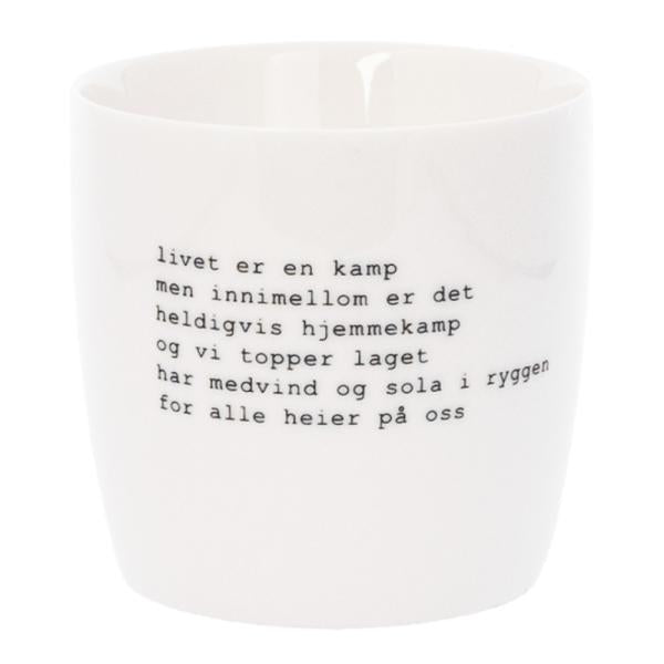 Trygve Skaug krus hjemmekamp 30 cl hvit