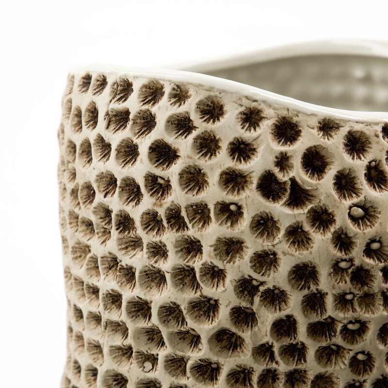 Pan vase 29 cm beige