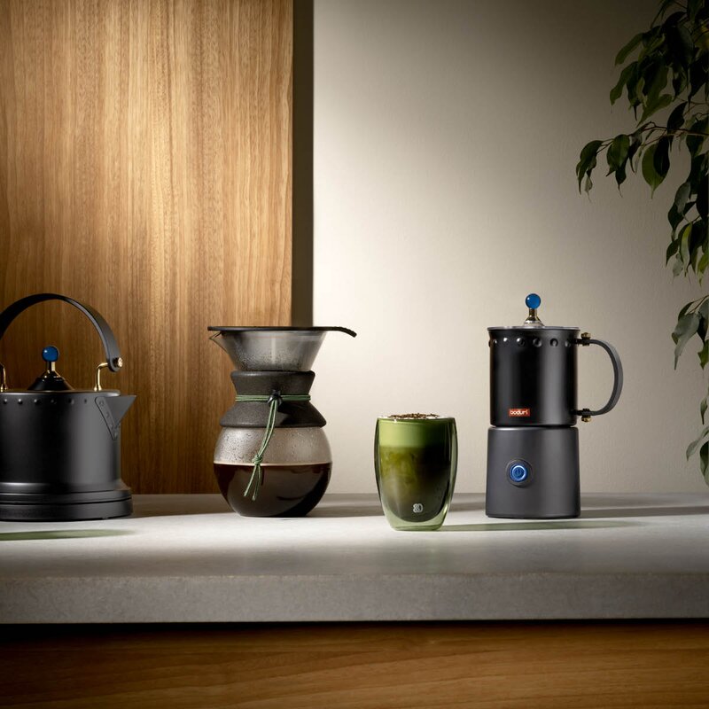 Pour Over kaffebrygger med filter 8 kopper 1 L svart