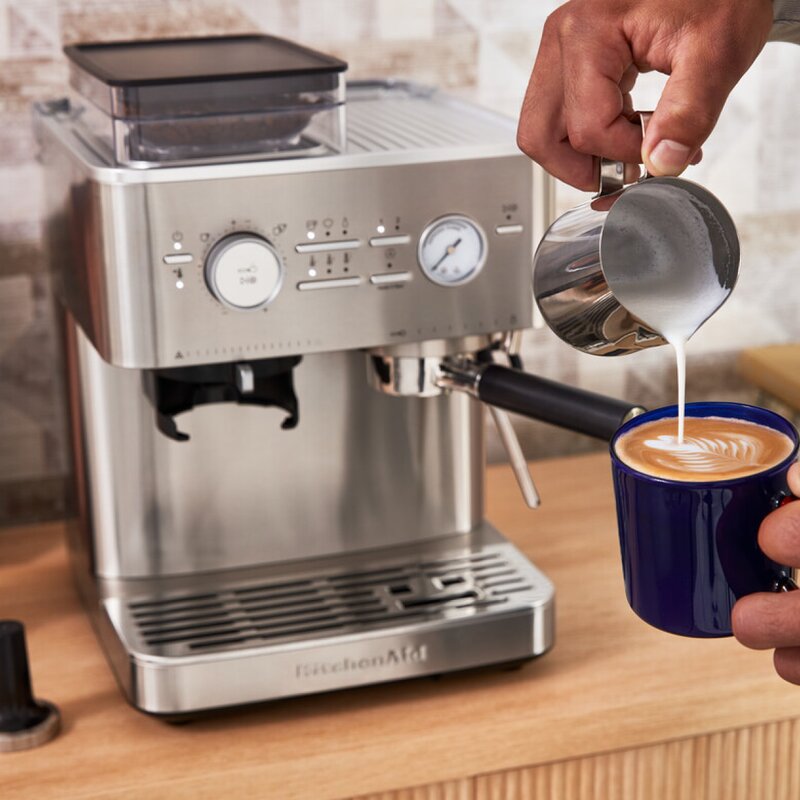 Espressomaskin m/kaffekvern halvautomatisk 5KES6551 rustfritt stål