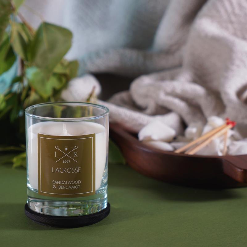 Lacrosse duftlys 200g sandalwood & bergamot