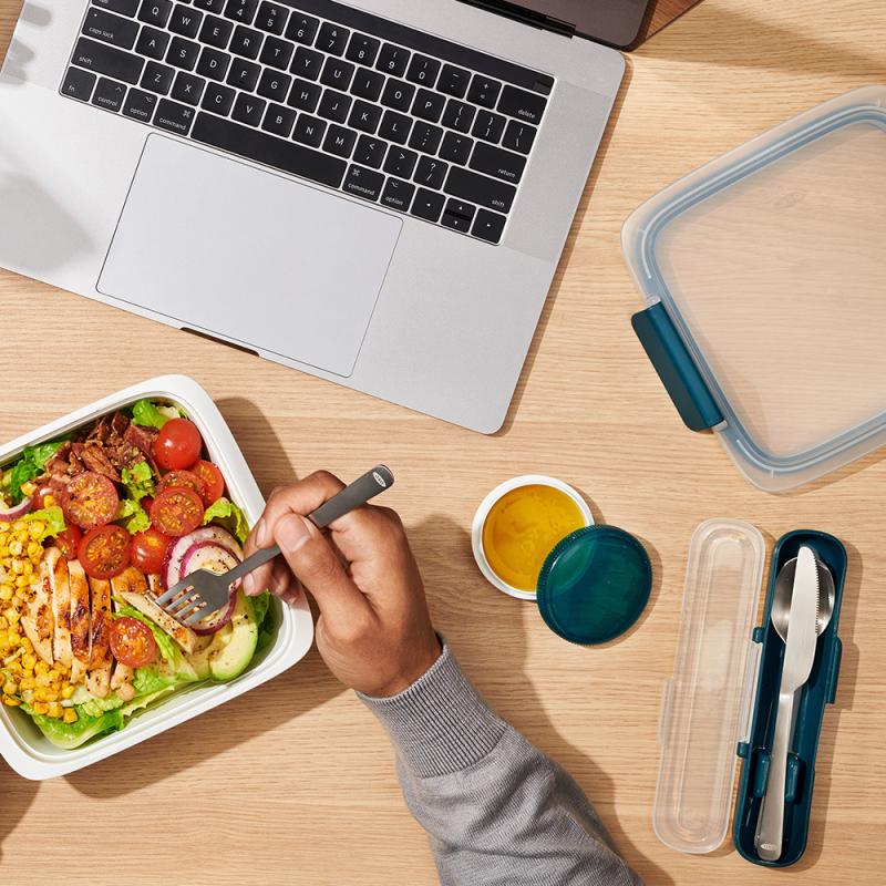 Prep & go bestikk i etui grønn