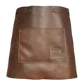 Leather forkle kort 65x40 cm brun