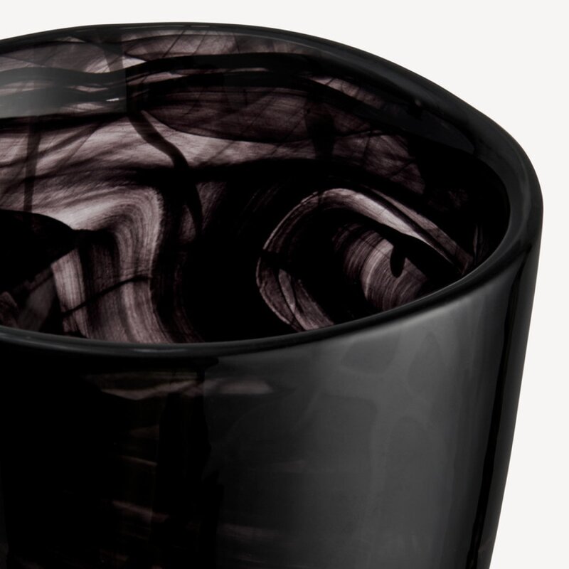Contrast vase 20 cm svart/svart