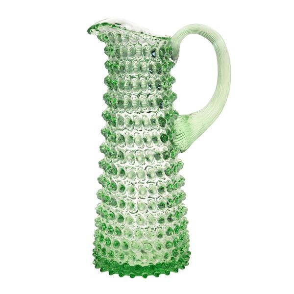 Hobnail karaffel 1L light green