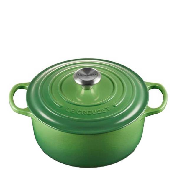 Signature støpejernsgryte rund 24 cm 4,2L bamboo green
