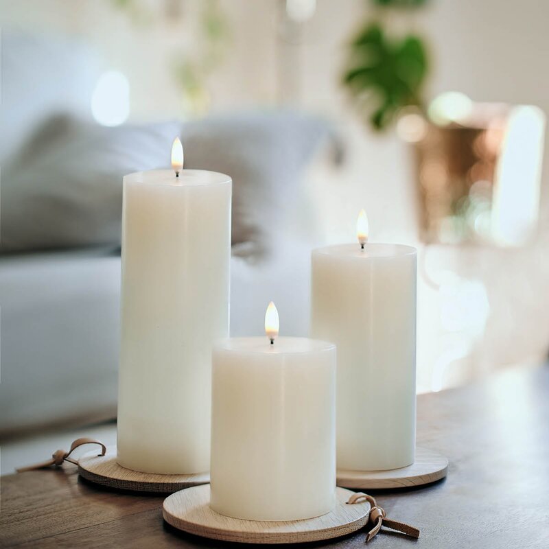 LED-lys 15x8 cm ivory