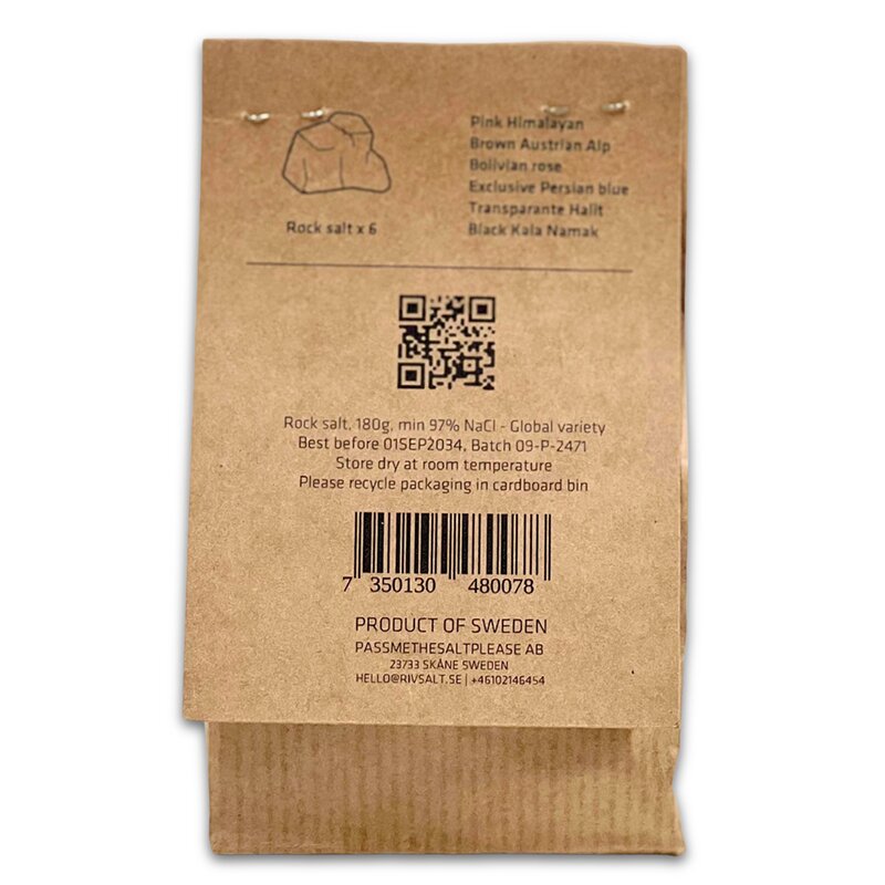 Rivsalt refill 6 smaker 150g