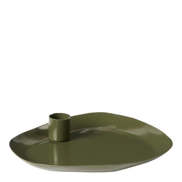 Mie lysestake medium 16x18 cm grape leaf green
