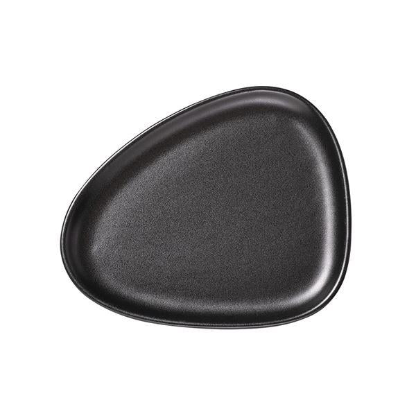 Curve Stoneware frokosttallerken 22x19 cm svart