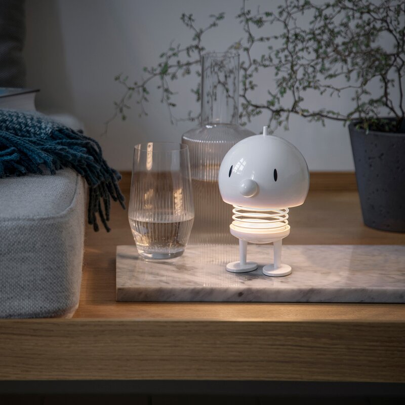 LED lampe stor 15 cm hvit
