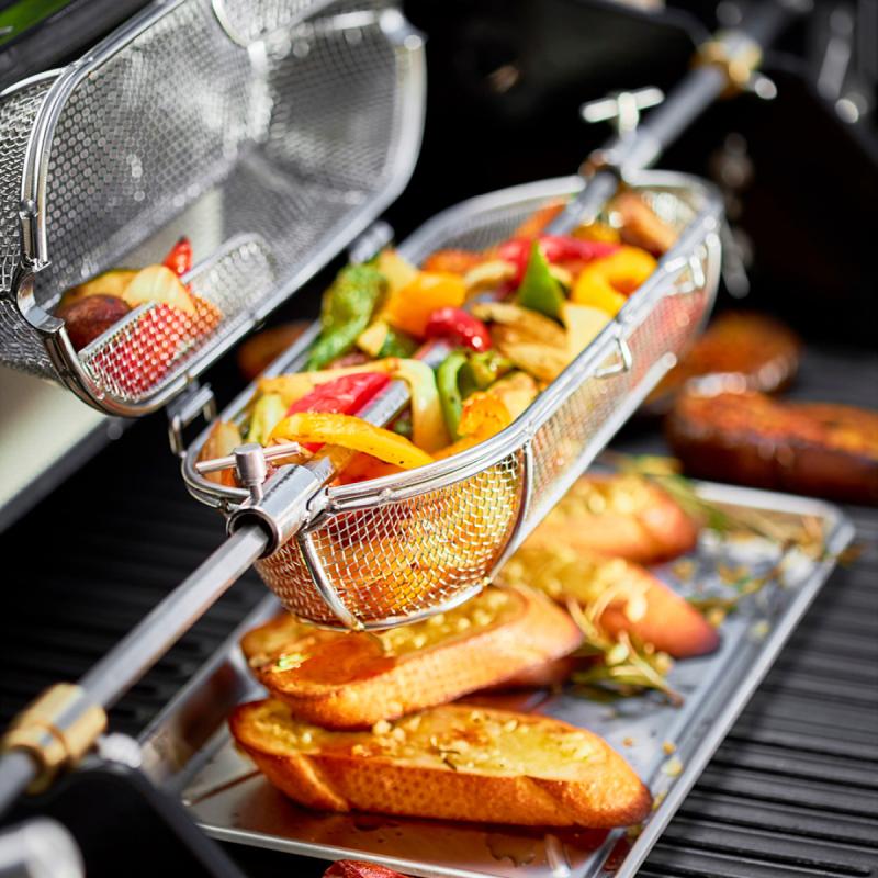 Grillbakke 36x20x2 cm 18/10 stål