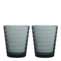 Aino Aalto glass 22 cl 2 stk mørk grå