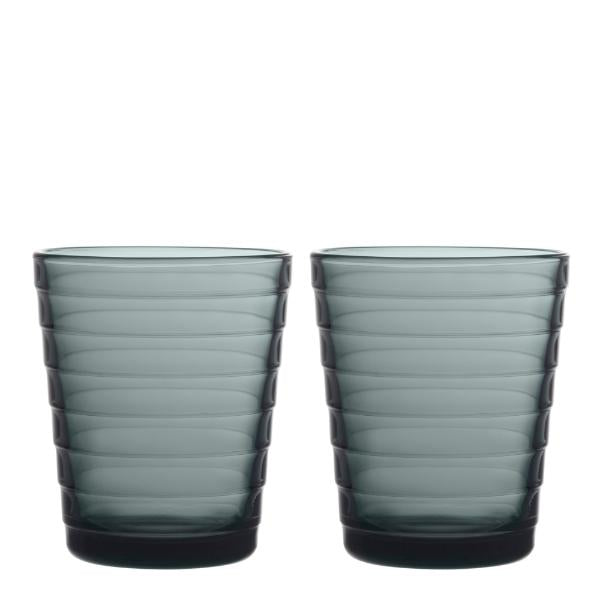 Aino Aalto glass 22 cl 2 stk mørk grå