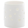 Telysholder stjerne liten 6,5x7,5 cm hvit