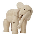 Elefant stor 22 cm eik