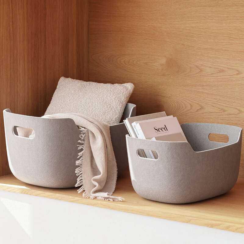 Tidy oppbevaringskurv 48x35x23 cm tin