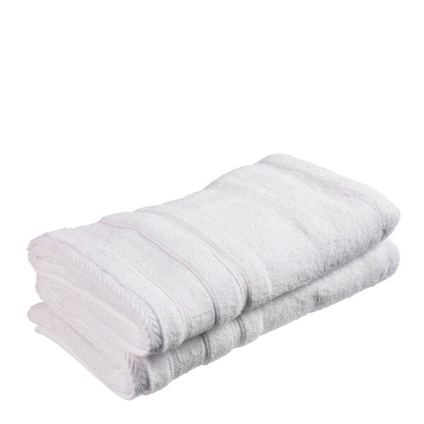 Bath Collection håndkle 50x100 cm 2 stk white cotton