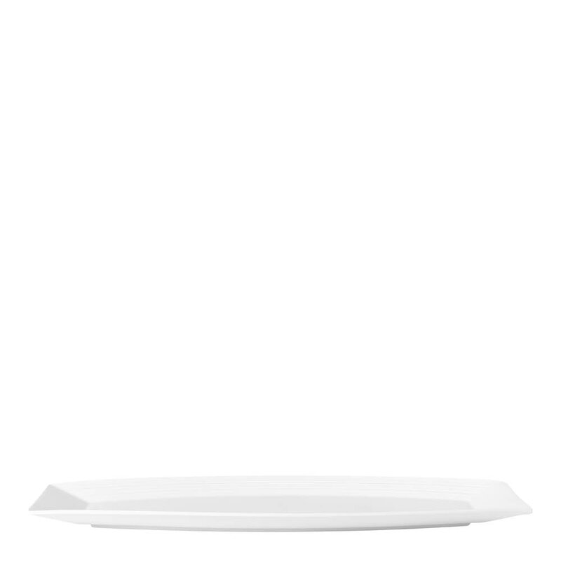 Zakir serveringsfat 55,5x17,5 cm hvit