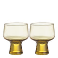 Solare glass på fot 29 cl 2 stk ildgul